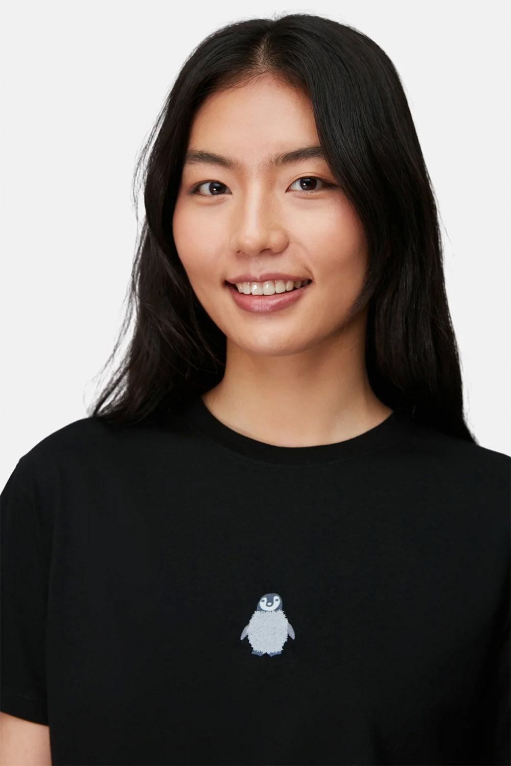 WWF Market-Yavru İmparator Penguen Crop T-shirt - Siyah-T-Shirts-4-milagron.live