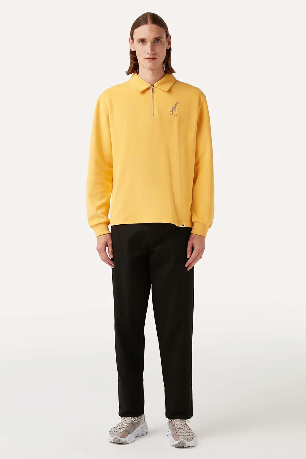 WWF Market-Zürafa Polo Yaka Sweatshirt - Sarı-Sweatshirts & Hoodies-8-milagron.live