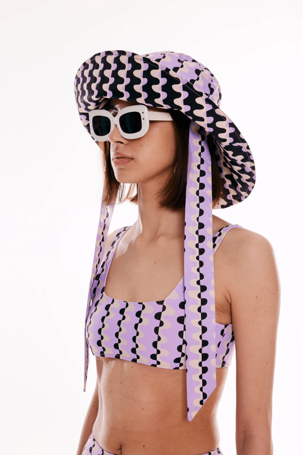 Wayt-Sonic Adventure Geometrik Desenli Çift Taraflı Kova Şapka-Bucket Hat-2-milagron.live