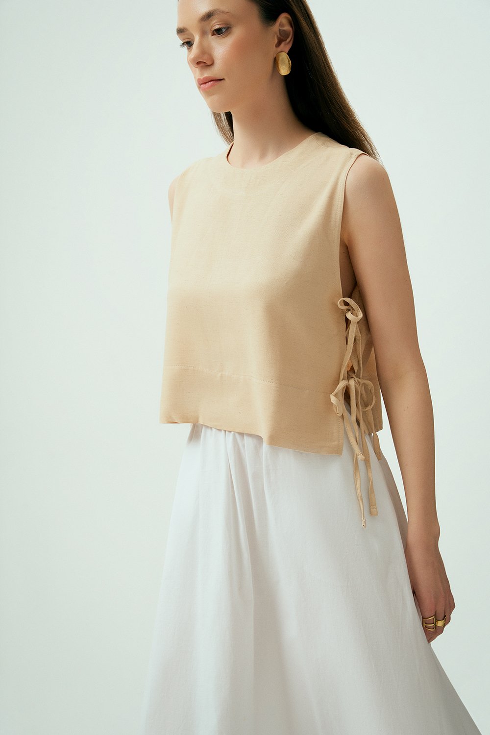 Wear Three Points-Luna Keten Top-Gömlek-1-milagron.live