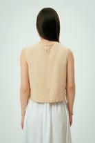 Wear Three Points-Luna Keten Top-Gömlek-4-milagron.live
