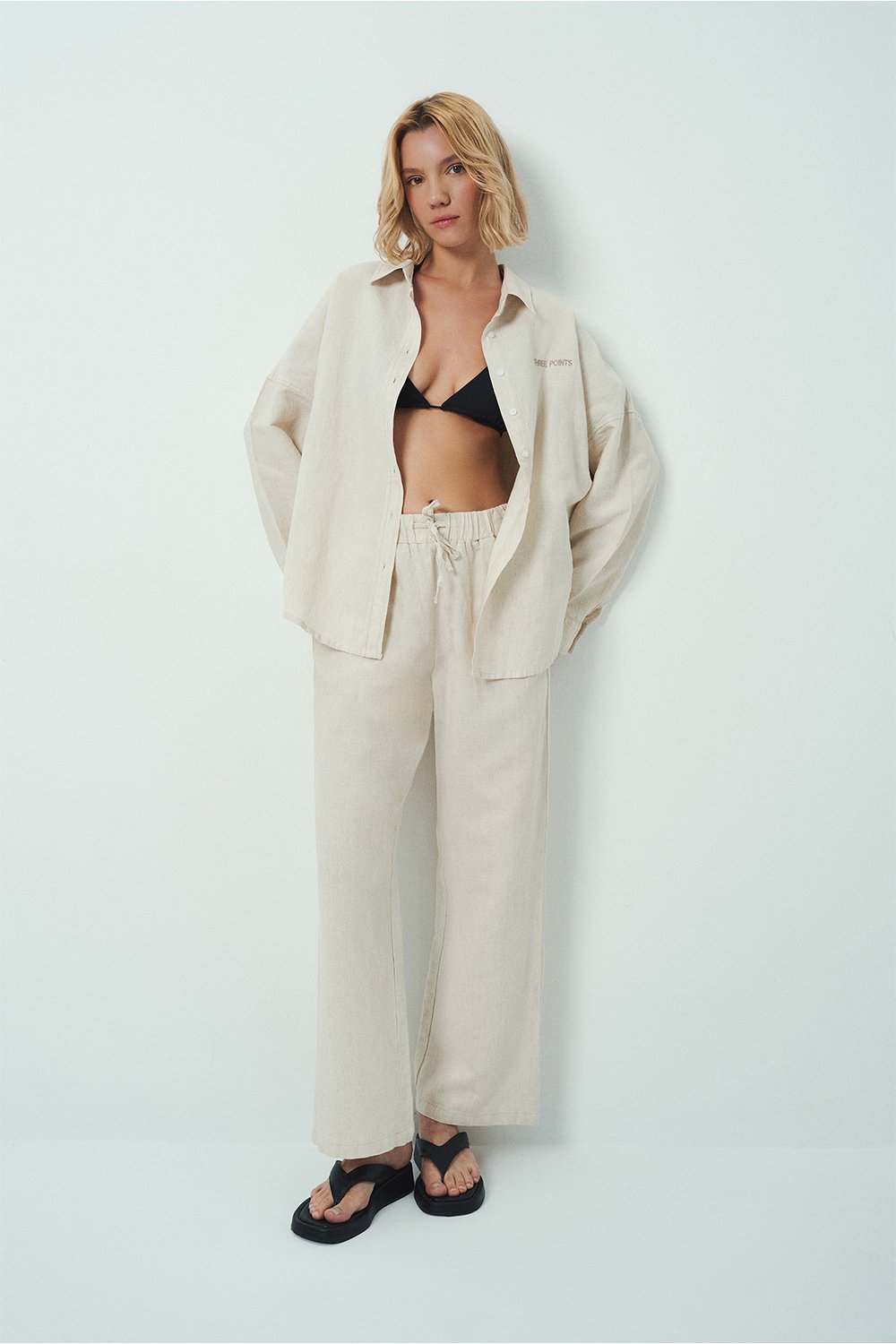 Wear Three Points-Lyna Keten Pantolon-Pantolon-2-milagron.live