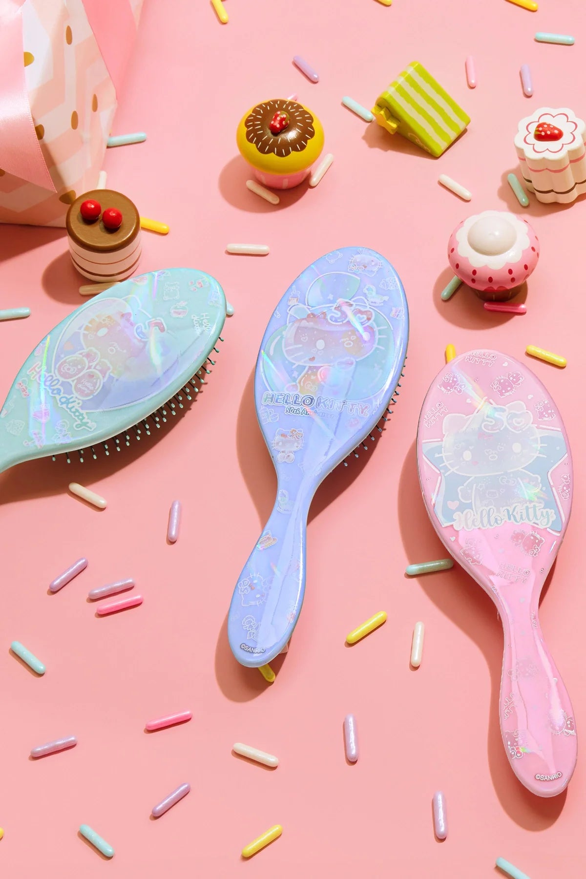 Wet Brush Hello Kitty Dolaşık Açıcı Saç Fırçası Yeşil