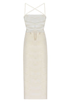 Yasemin Karagülle-Angela Dress Ecru-Elbise-2-milagron.live