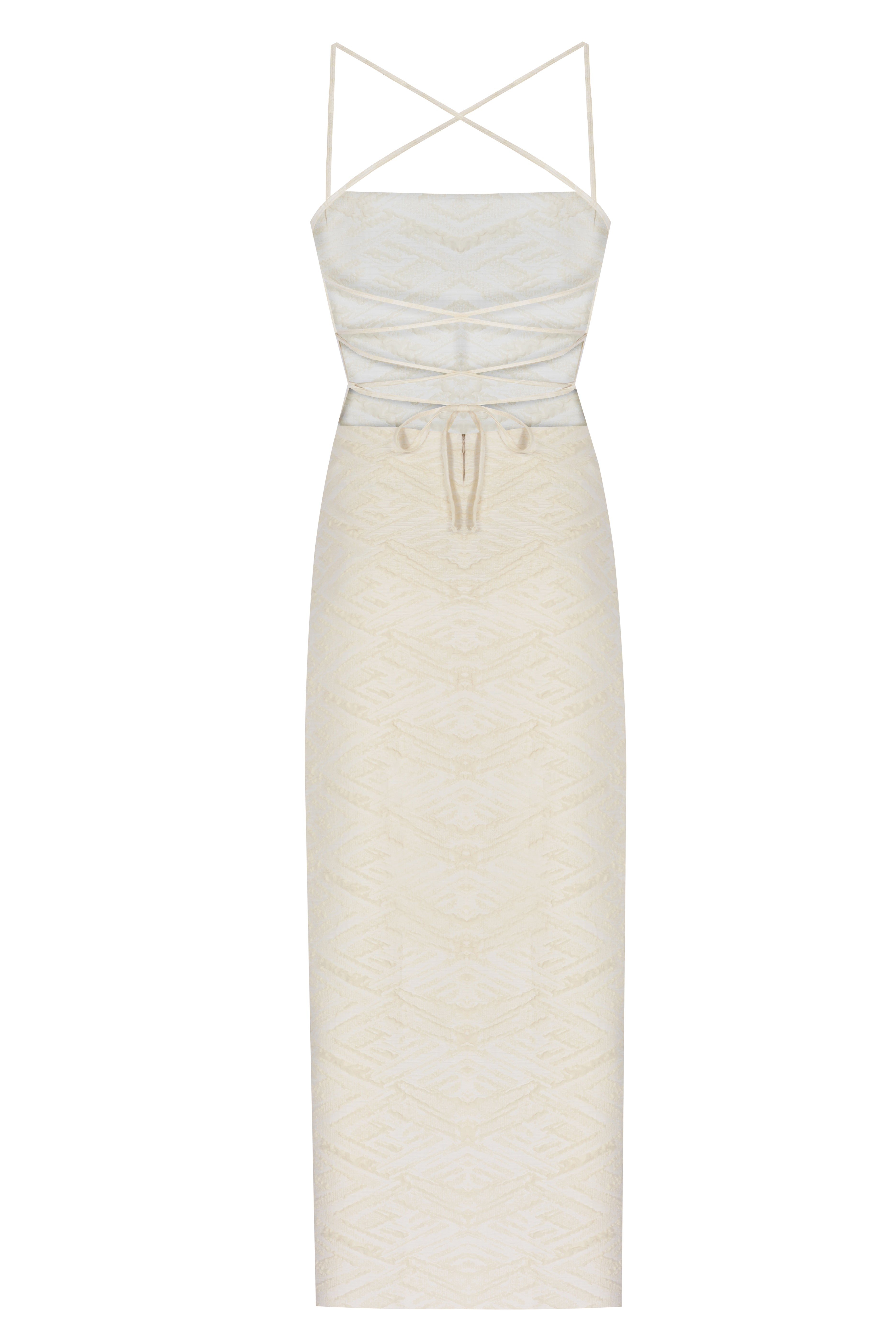 Yasemin Karagülle-Angela Dress Ecru-Elbise-2-milagron.live