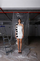 Yelda Alatekin-Mimosa White Mini Dress-Elbise-1-milagron.live