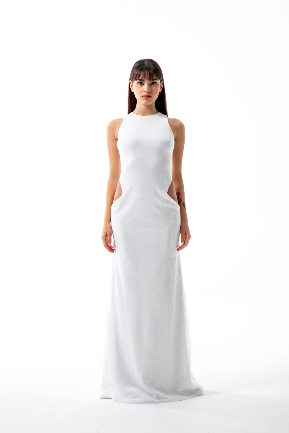Yelda Alatekin-Siena White Maxi Dress-Elbise-1-milagron.live