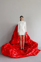 Yelda Alatekin-Ursa Ecru Mini Dress-Elbise-1-milagron.live