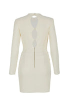 Yelda Alatekin-Ursa Ecru Mini Dress-Elbise-5-milagron.live