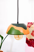 Zef Design-Temnos - Terracotta Yeşil Avize , Siyah Kablo-Avize-3-milagron.live