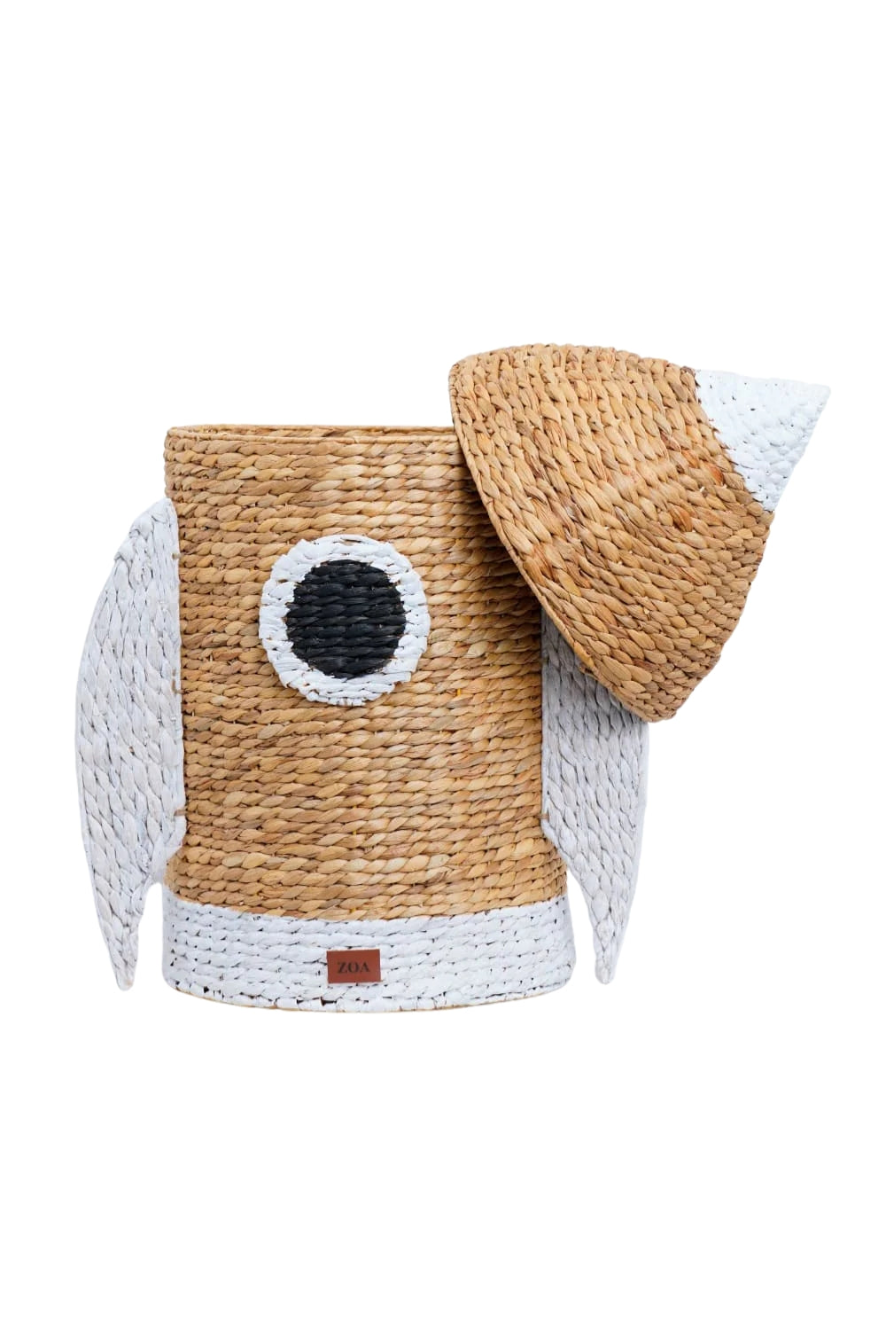 Zoa Collection-Kapaklı Rattan Roket Oyuncak Sepeti-Sepet-2-milagron.live