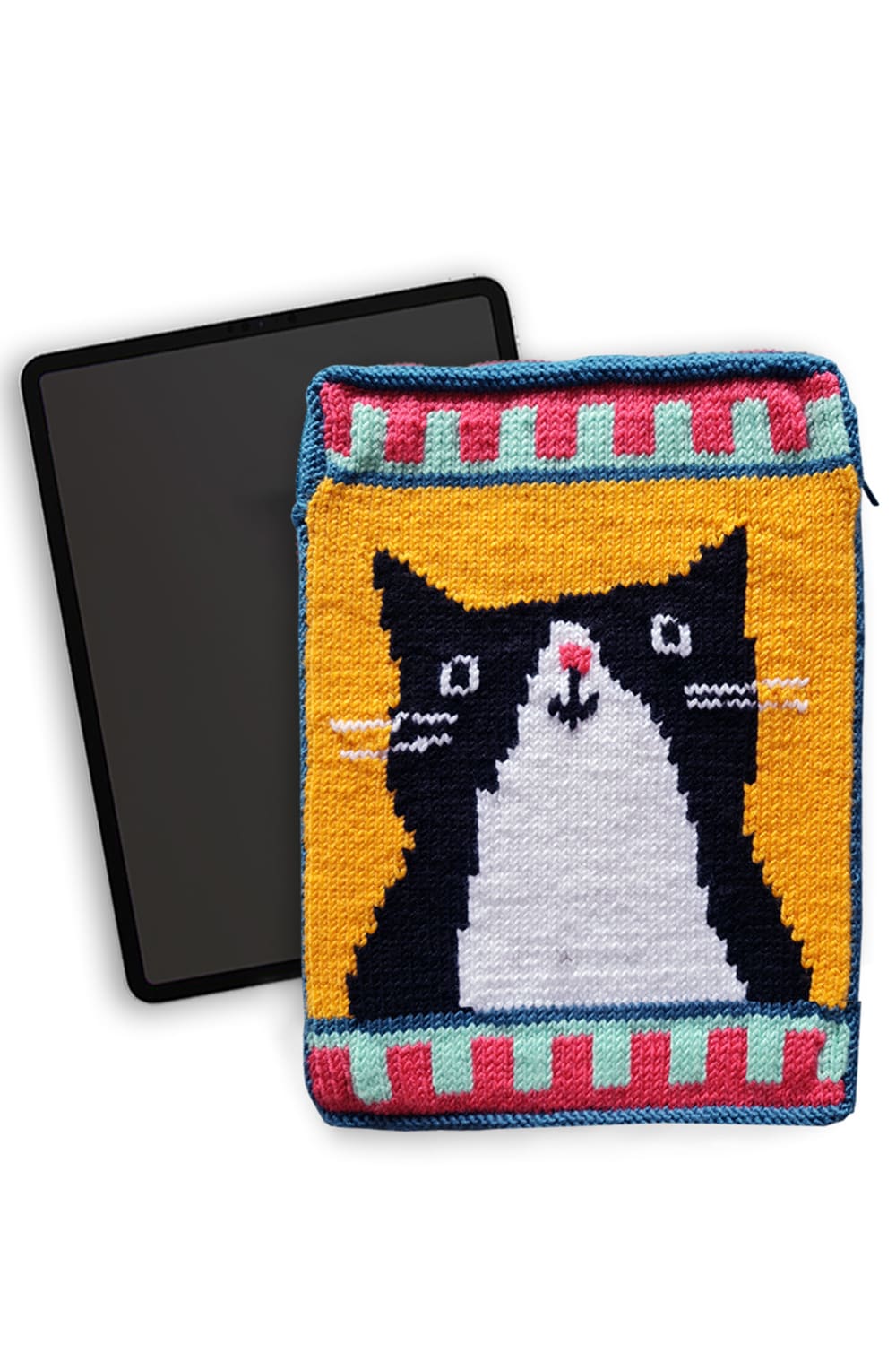 Zone Design Store-El Örgüsü Tablet - Laptop Kılıfı - Kedü-Case-1-milagron.live