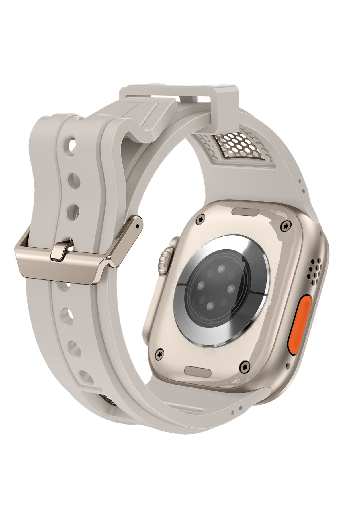 Apple Watch Uyumlu Hexagon Loop Silikon Kordon Starlight