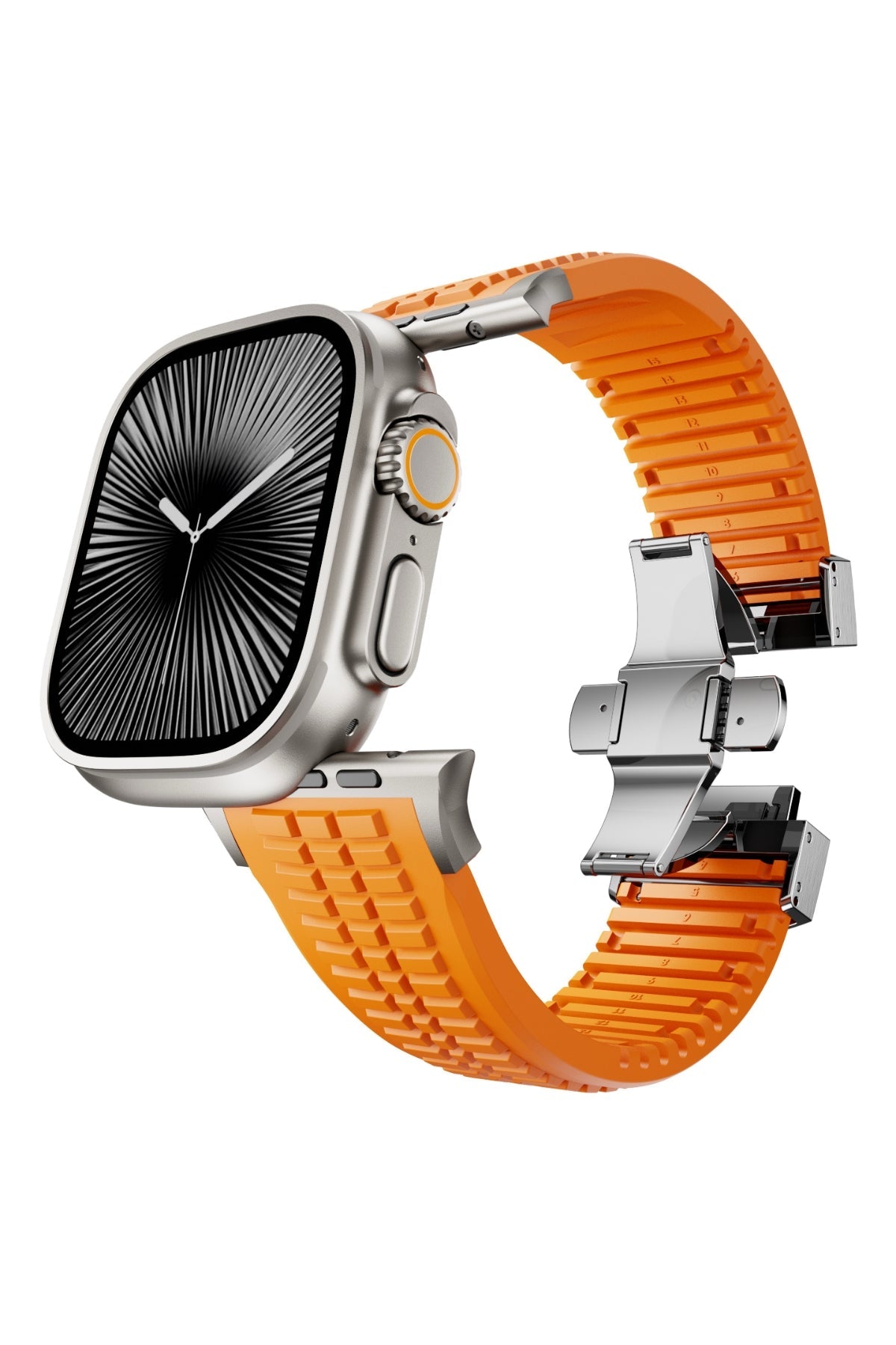 Apple Watch / Ultra Uyumlu Aqualink Kordon Crava Gümüş Toka