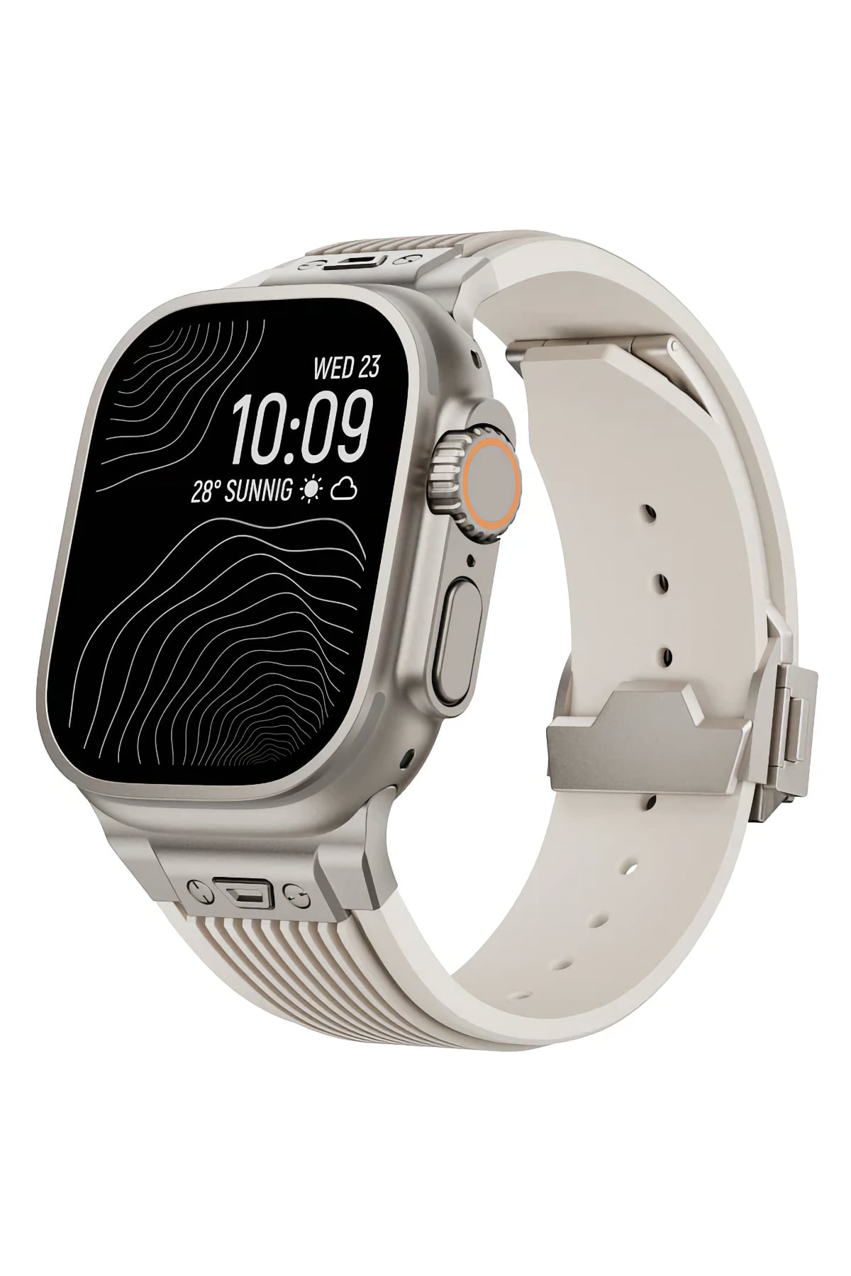 Apple Watch Uyumlu Streamlined Silikon Kordon Cream