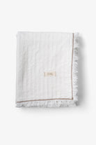 Frig Püsküllü Koltuk Şalı | %100 Pamuk Gofre Dokuma Throw | 130x170 cm