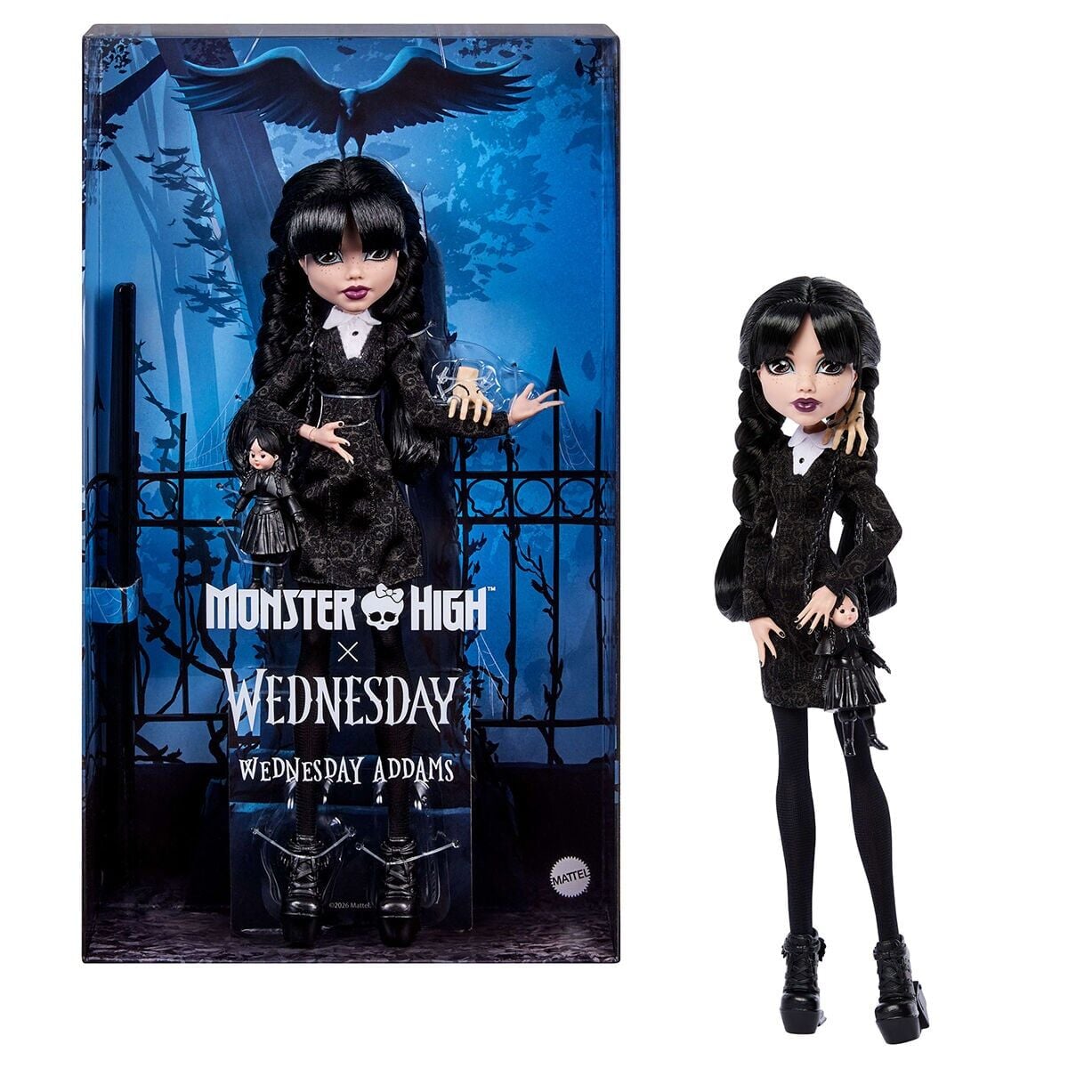 Jnj91 Monster High Wednesday Addams Bebek