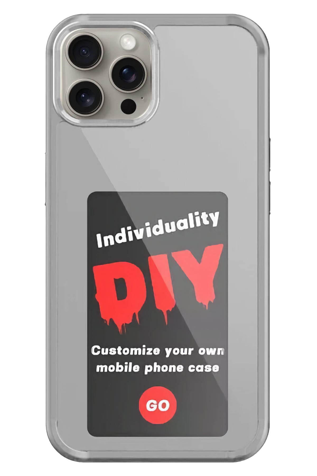 Apple Iphone 14 Pro Uyumlu Nfc Resim Yansıtmalı Kılıf Gri