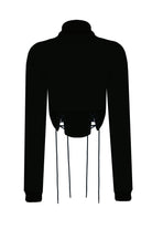 no'design-Önü Korse Detaylı Pencereli Sweatshirt-Sweatshirts & Hoodies-2-milagron.live