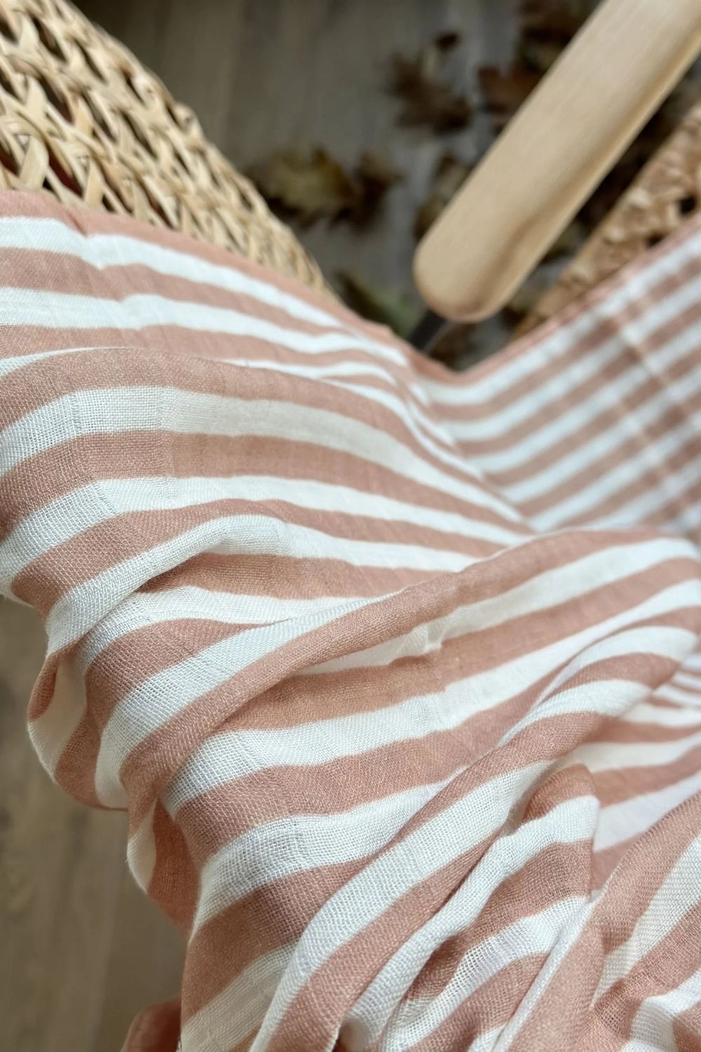 Copper Stripe Organik Pamuk Müslin - 1