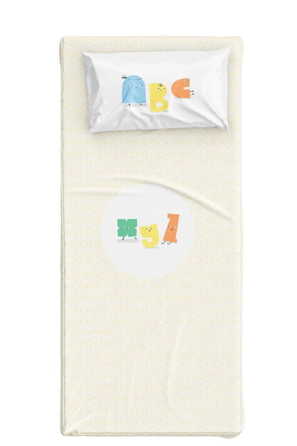 Alphabed Pamuk Saten Bebek Çarşaf Seti – Çok Renkli 80x140 Cm - 2