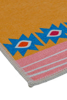 Big Flower Sarı Yıkanabilir Bebek & Çocuk Halısı – 120 X 160 Cm - 1