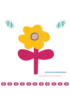 Big Flower Sarı Yıkanabilir Bebek & Çocuk Halısı – 120 X 160 Cm - 5