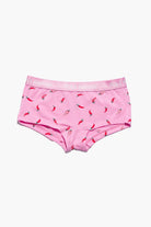 Desenli Kadın Boyshort Külot, Chili - 0