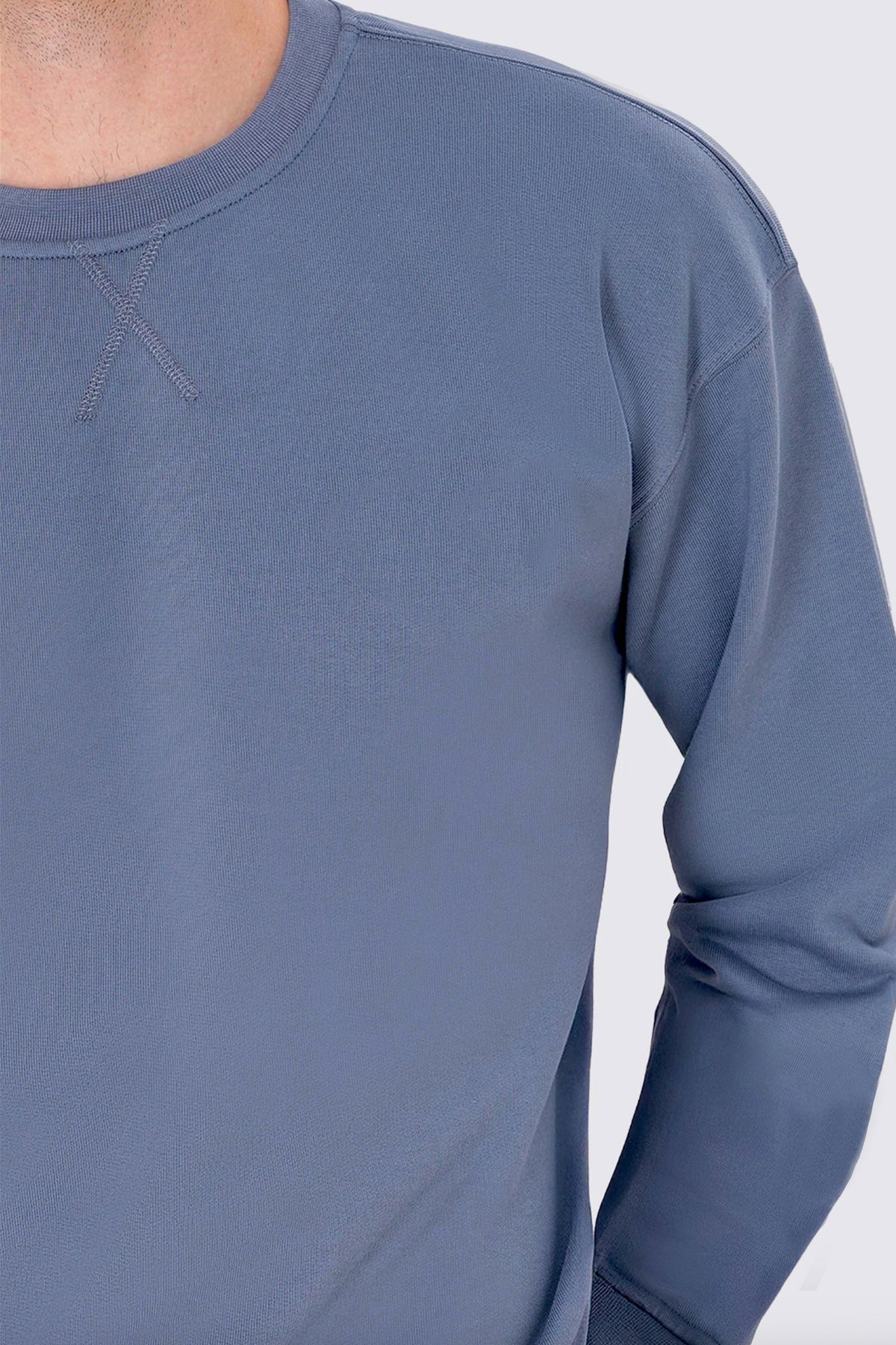 Regular Fit Logo Nakışlı Sweatshirt, Kurşuni - 4
