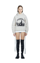 Lorem Ipsum Kapüşonlu Sweatshirt - Bej - 1