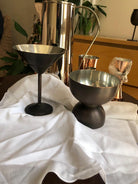 El Yapımı Bakır Okside Martini Kokteyl Bardağı - 3