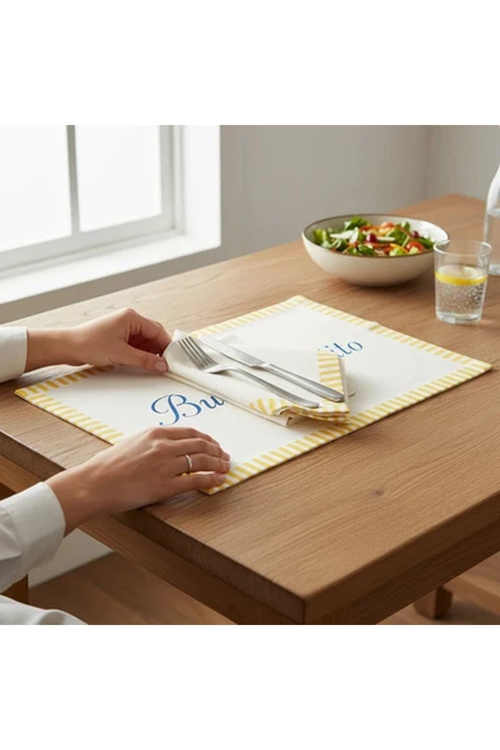 6'lı Set Minimalist Dekoratif Amerikan Servis / Servis Örtüsü (35 x 50 cm) - 4