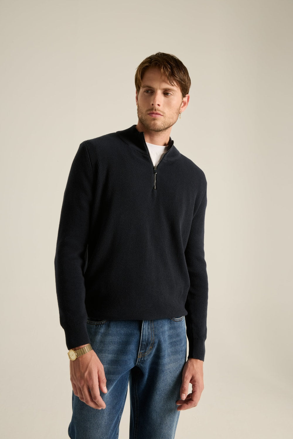 Batts-Volpe Half Zipped Triko Lacivert-Sweatshirts & Hoodies-2-milagron.live