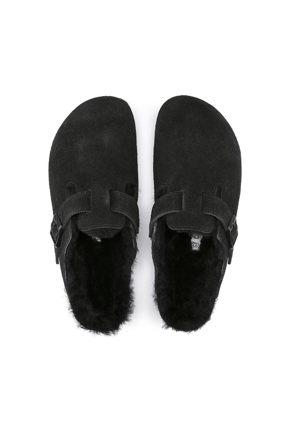Birkenstock-Boston Suede Shearling-Sandalet & Terlik-2-milagron.live