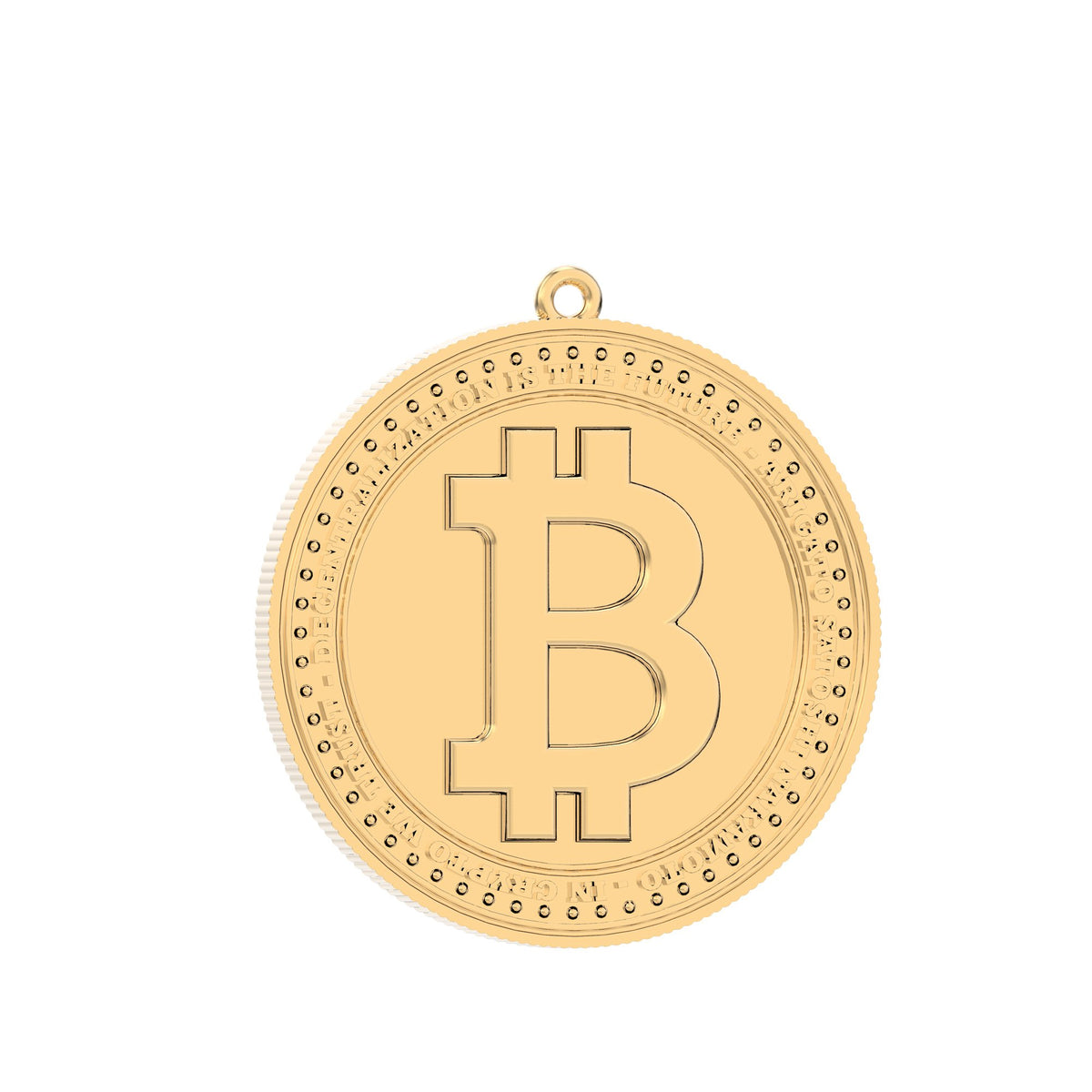 Chocli-18 Ayar Altın Kaplama Bitcoin Ayarlanabilir Kolye-Kolye-3-milagron.live