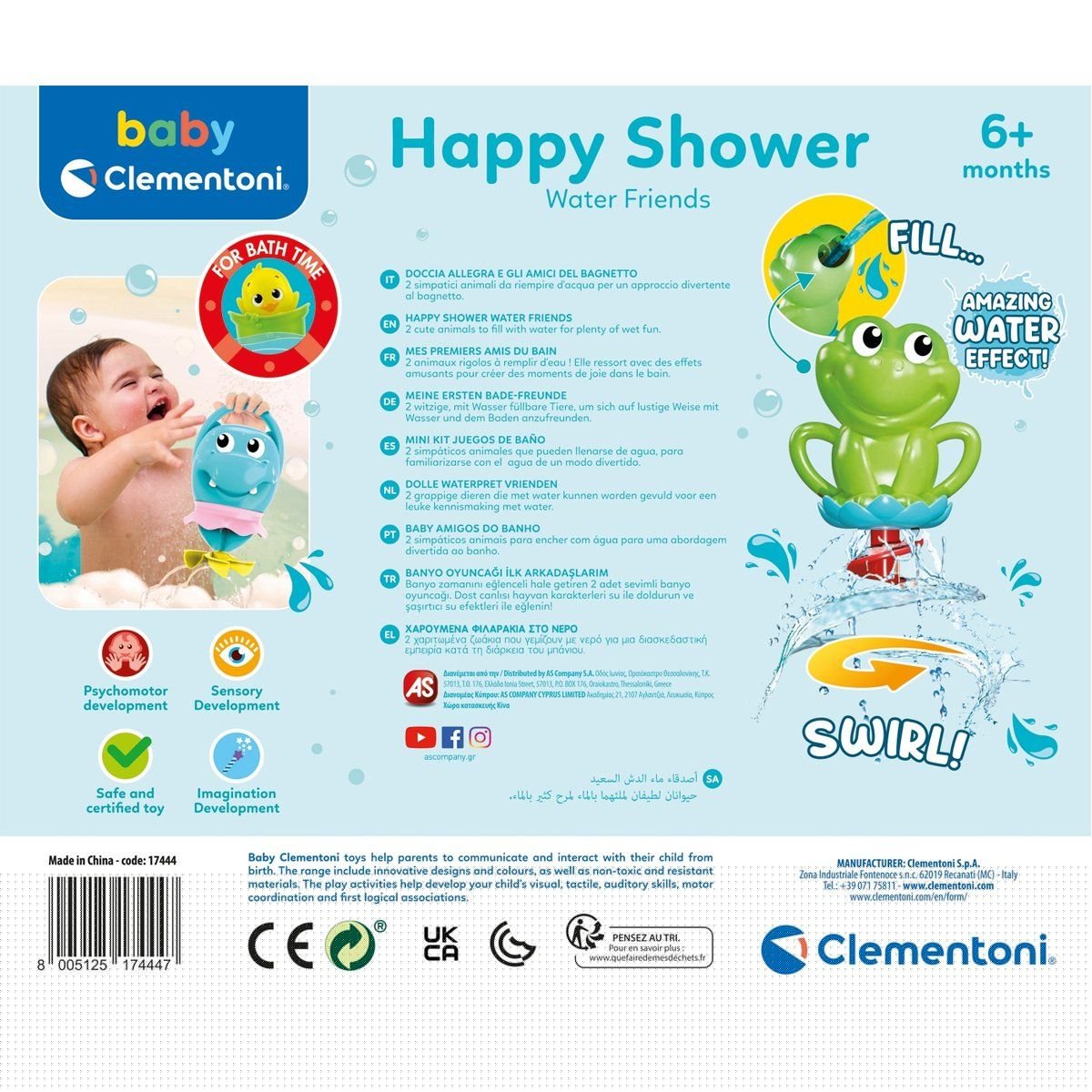 Clementoni-İlk Arkadaşlarım Banyo Oyuncağı +6 Ay-Bebek Oyuncakları-3-milagron.live