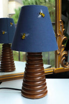 Giran Maye-Bees Are Around Navy Mini Lamp-Abajur-2-milagron.live