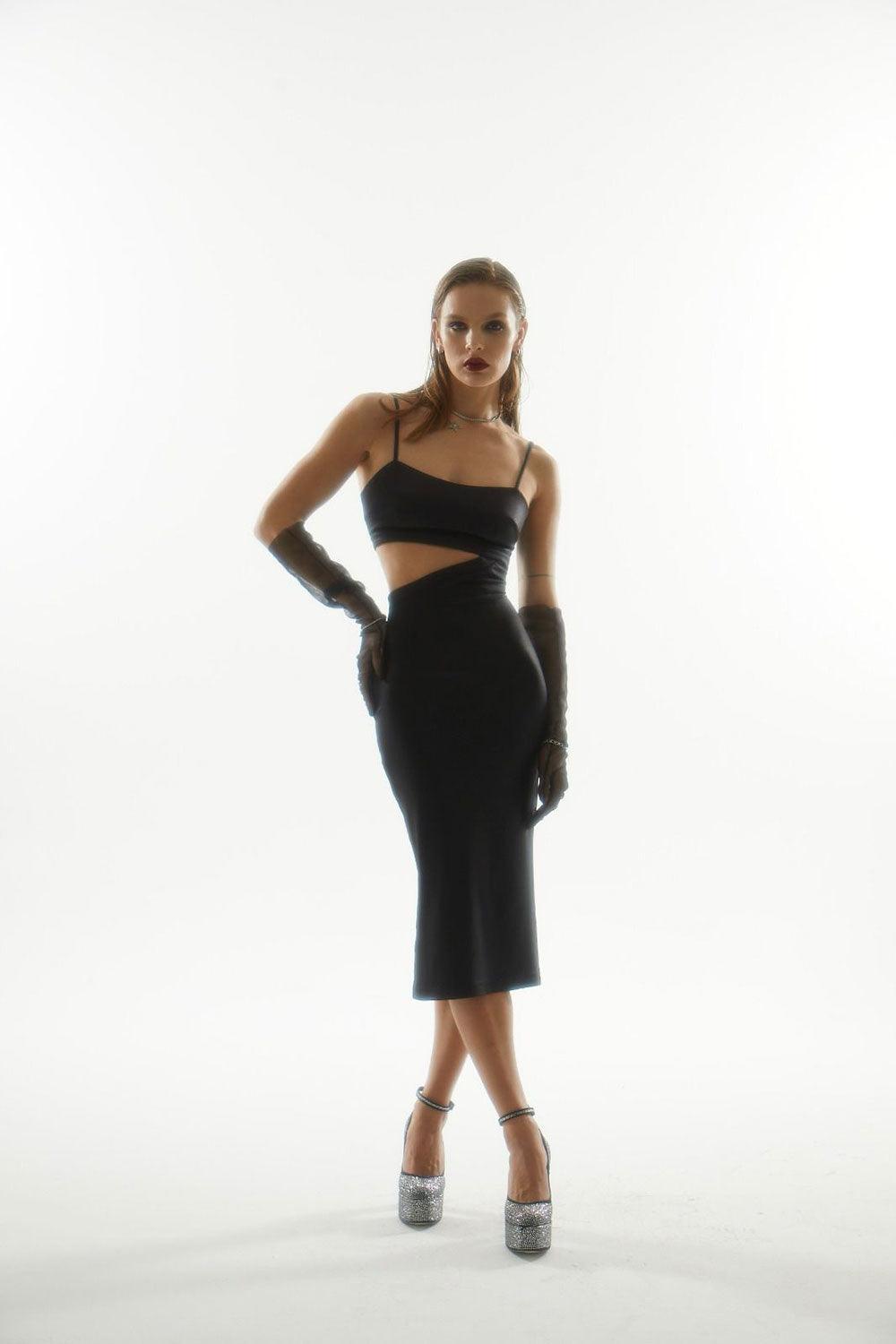 Iquoniq-Black Swan Dress-Elbise-3-milagron.live