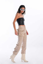 Kahshan-Doyenne Cargo Pants Beige-Pantolon-1-milagron.live