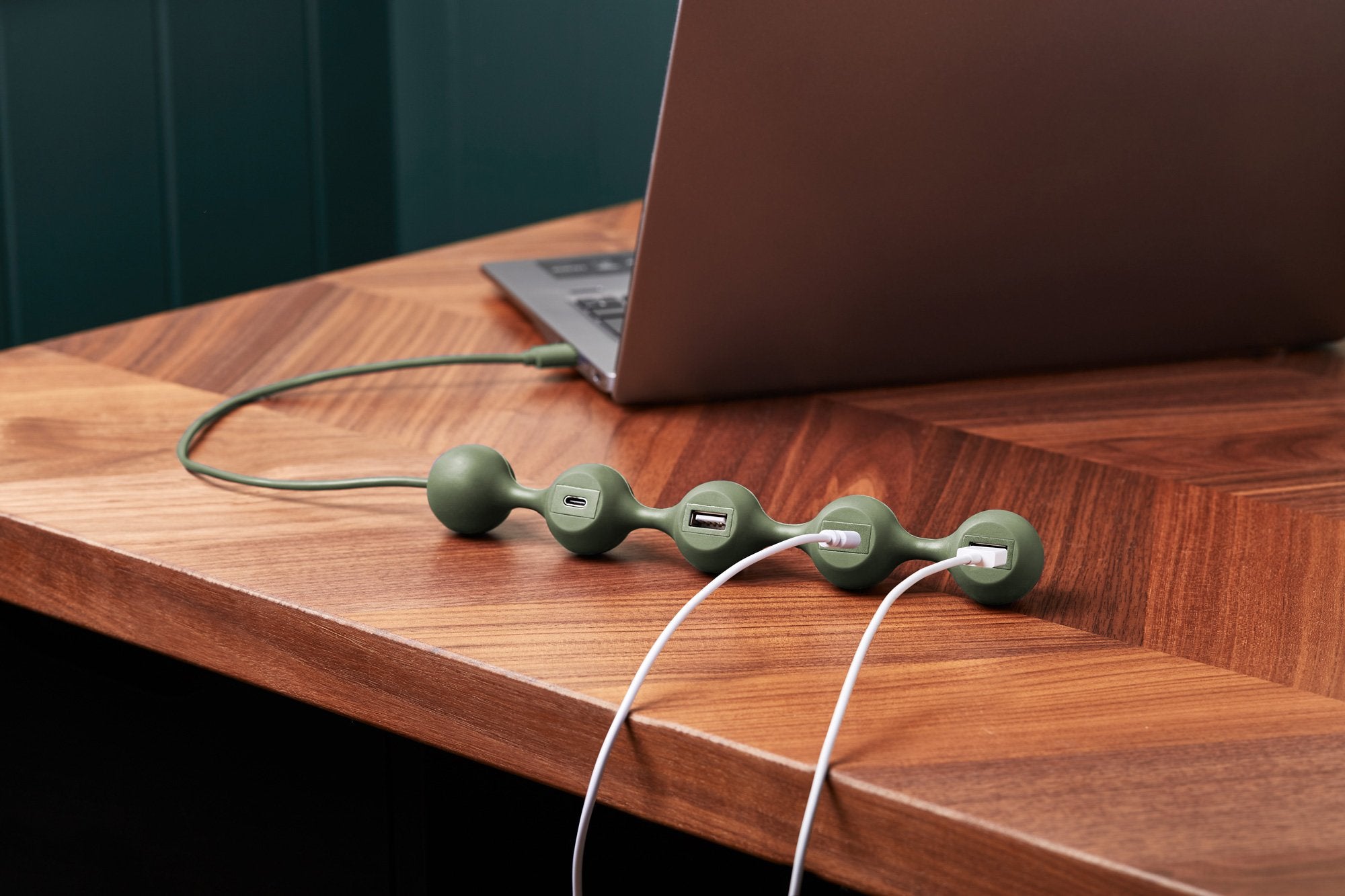 Lexon-Peas Hub 2 Usb çoğaltıcı Haki-Usb Çoğaltıcı-3-milagron.live