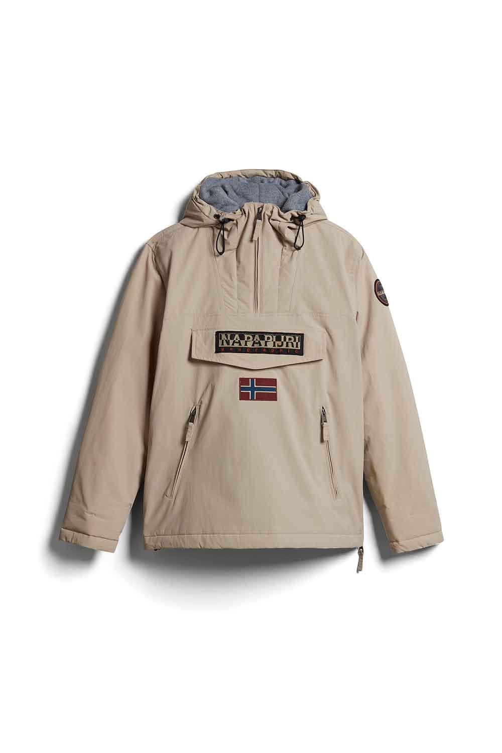 Napapijri-Rainforest Pocket 2 Beige Stone-Yağmurluk-1-milagron.live