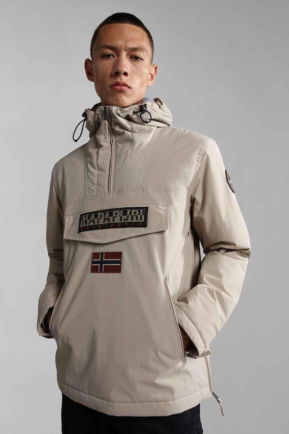 Napapijri-Rainforest Pocket 2 Beige Stone-Yağmurluk-11-milagron.live