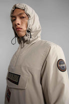 Napapijri-Rainforest Pocket 2 Beige Stone-Yağmurluk-4-milagron.live