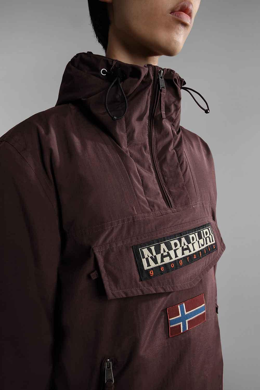 Napapijri-Rainforest Pocket 2 Burgundy Fudge-Yağmurluk-5-milagron.live