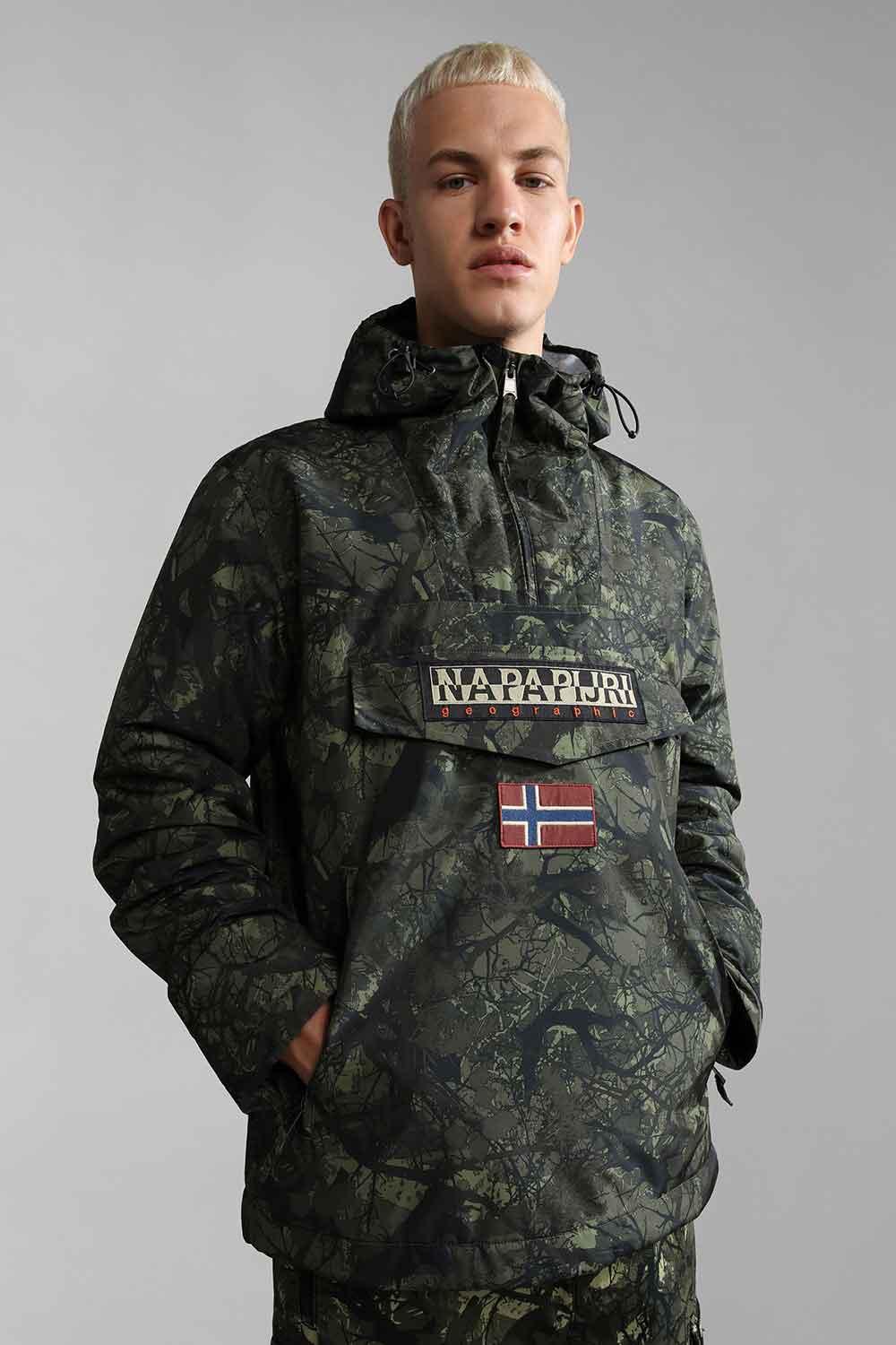 Napapijri-Rainforest Pocket 2 Camo Green-Yağmurluk-10-milagron.live