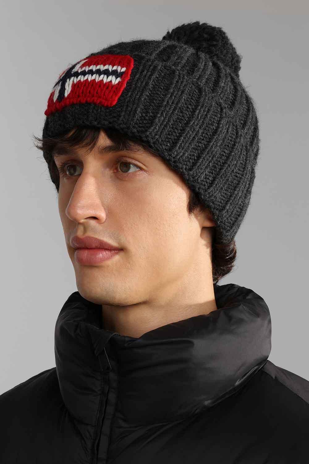 Napapijri-Semiury 5 Dark Grey Melange-Bere-2-milagron.live