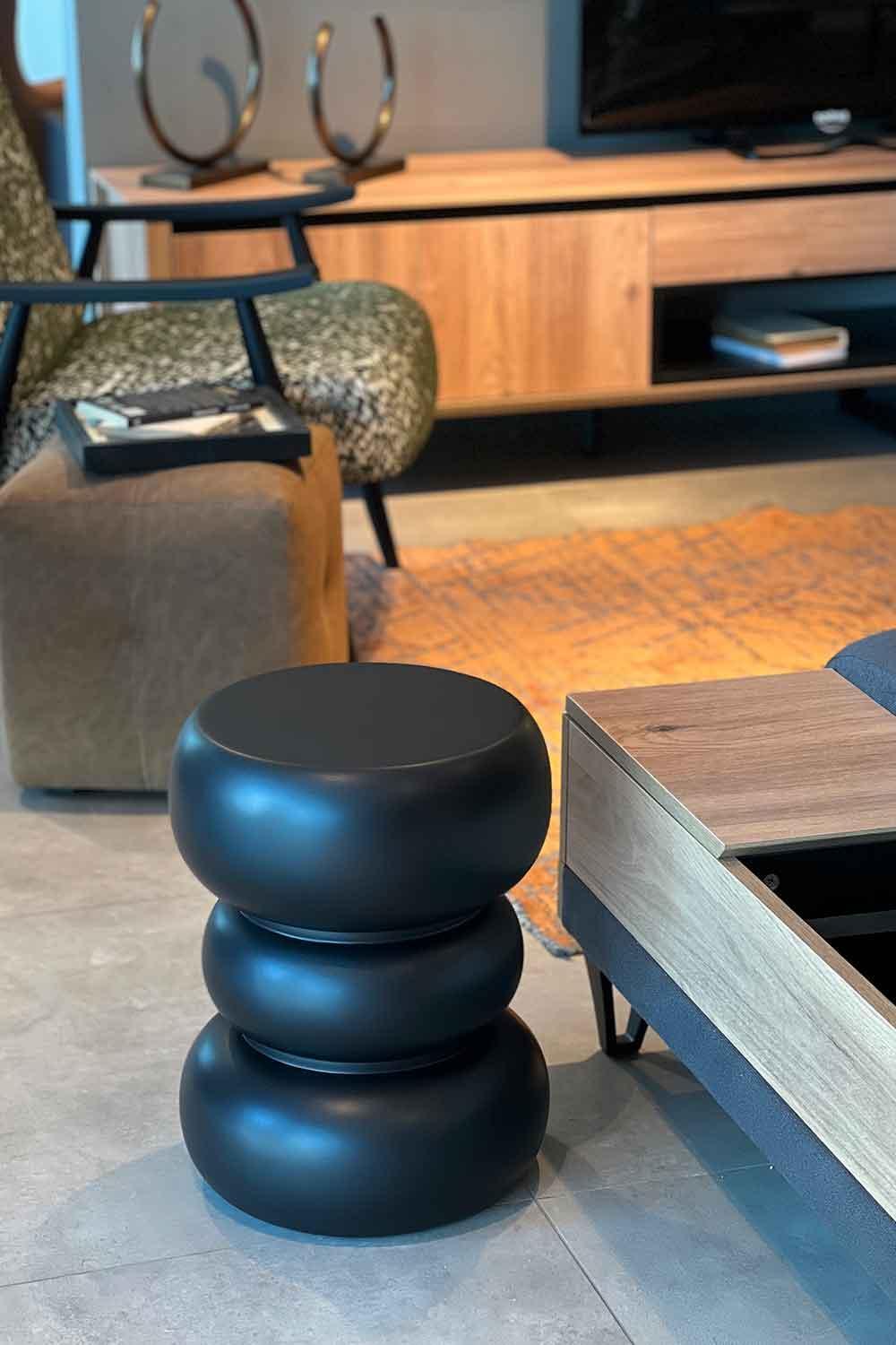 Raika Studio-Nutt Black Stool-Sehpa-3-milagron.live