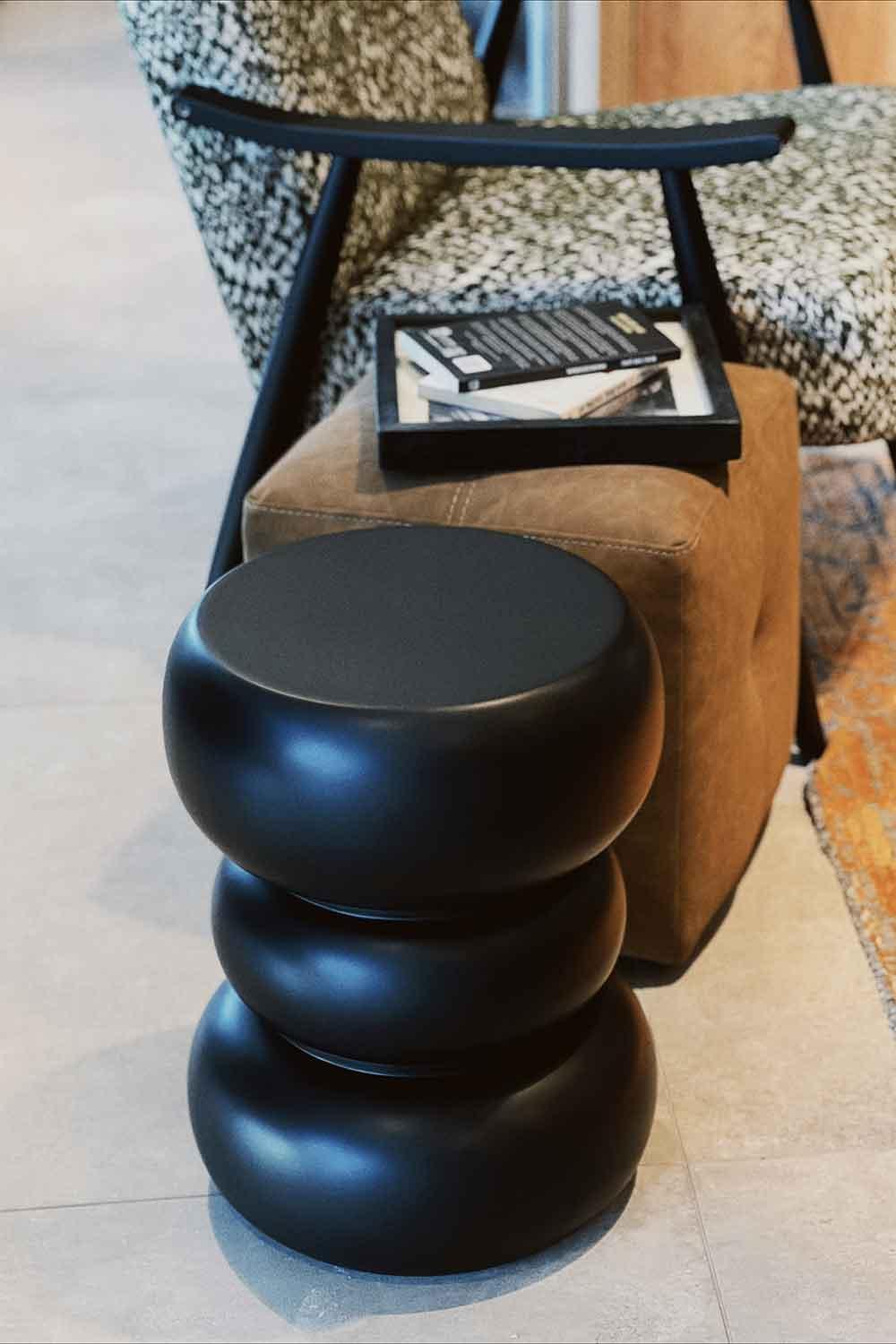 Raika Studio-Nutt Black Stool-Sehpa-5-milagron.live