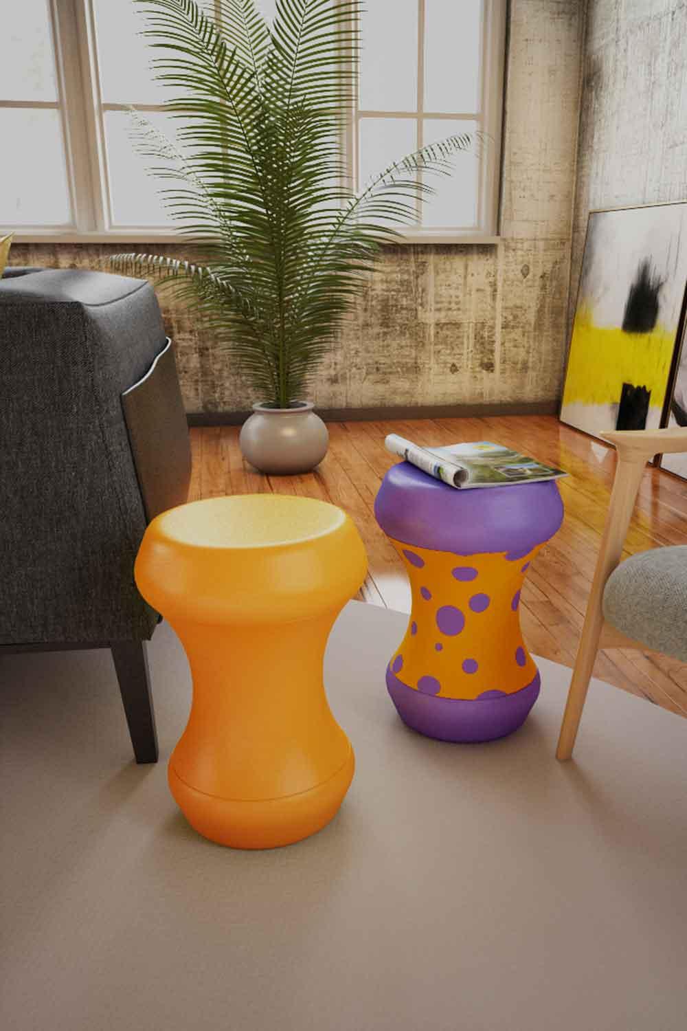 Sodd Design-Boom Bom Sehpa Sarı-Lila Puantiye-Sehpa-2-milagron.live