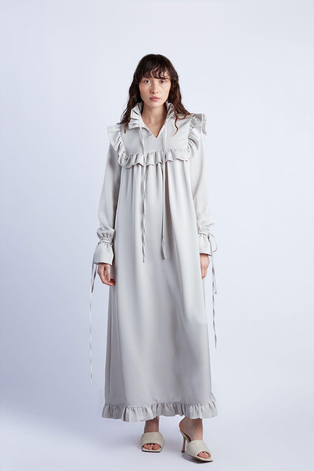 Wabi Sabi-Ws X Mag Bej Scorpio Maxi Elbise-Elbise-1-milagron.live